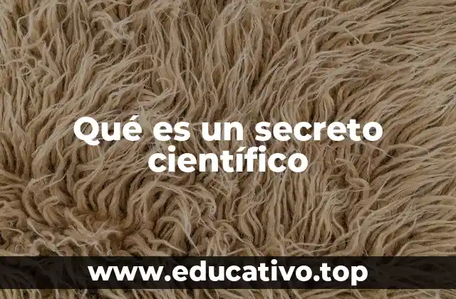 Qué es un secreto científico
