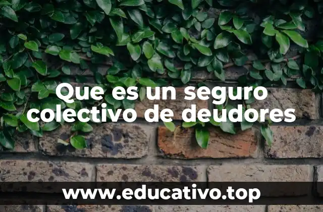 Cómo funciona un seguro colectivo de deudores sin mencionar el término completo