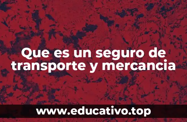 Que es un seguro de transporte y mercancia