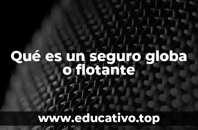 Qué es un seguro globa o flotante