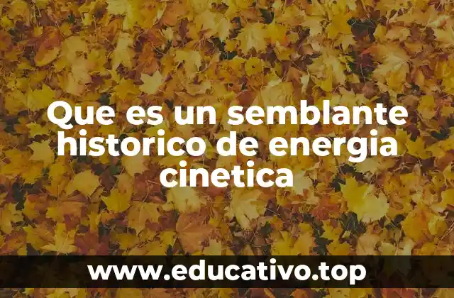 Que es un semblante historico de energia cinetica