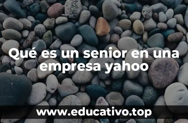 Qué es un senior en una empresa yahoo