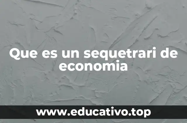 Que es un sequetrari de economia