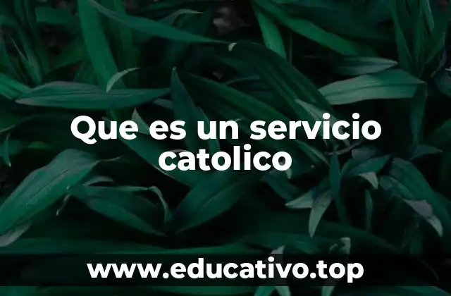 Que es un servicio catolico