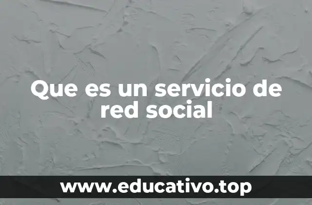 Que es un servicio de red social