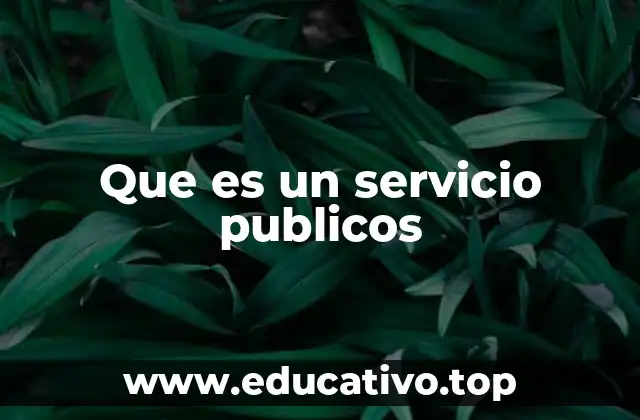 La importancia de los servicios públicos en la sociedad