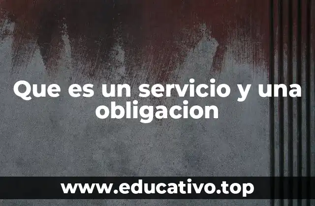 Que es un servicio y una obligacion