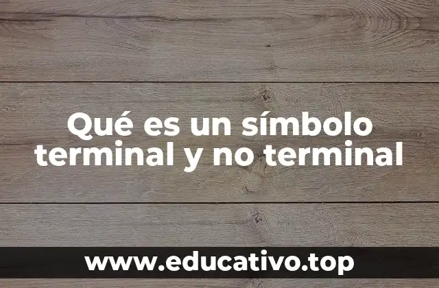 Cómo se diferencian los símbolos en una gramática formal