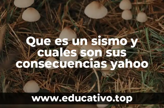 Que es un sismo y cuales son sus consecuencias yahoo