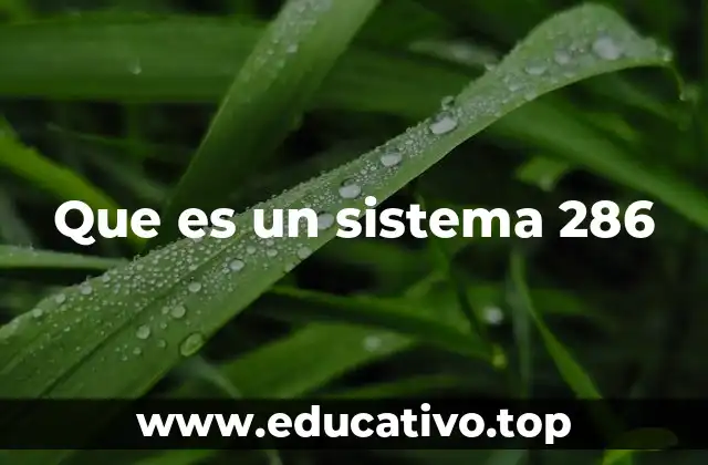 Que es un sistema 286