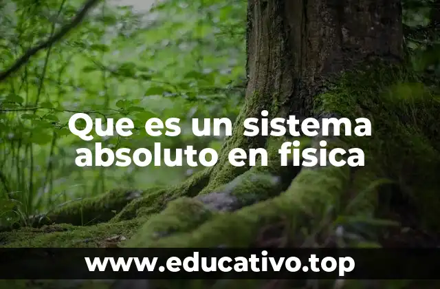 Que es un sistema absoluto en fisica