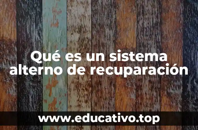 Qué es un sistema alterno de recuparación