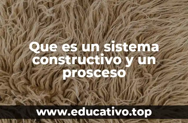 Que es un sistema constructivo y un prosceso