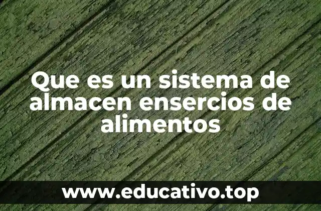 Que es un sistema de almacen ensercios de alimentos
