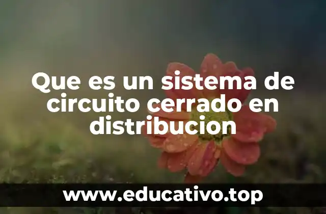 Que es un sistema de circuito cerrado en distribucion