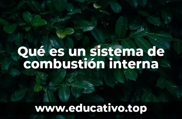 Qué es un sistema de combustión interna