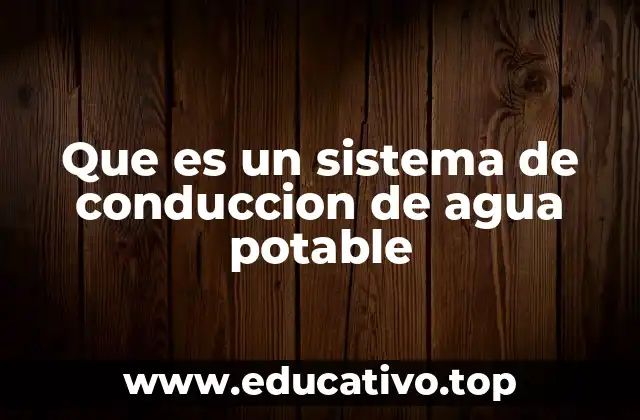 Componentes clave de un sistema de agua potable