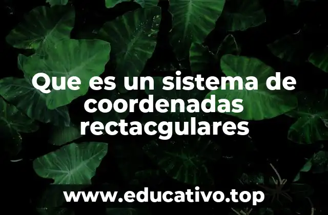 Que es un sistema de coordenadas rectacgulares