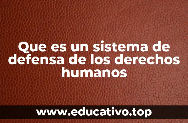 Que es un sistema de defensa de los derechos humanos