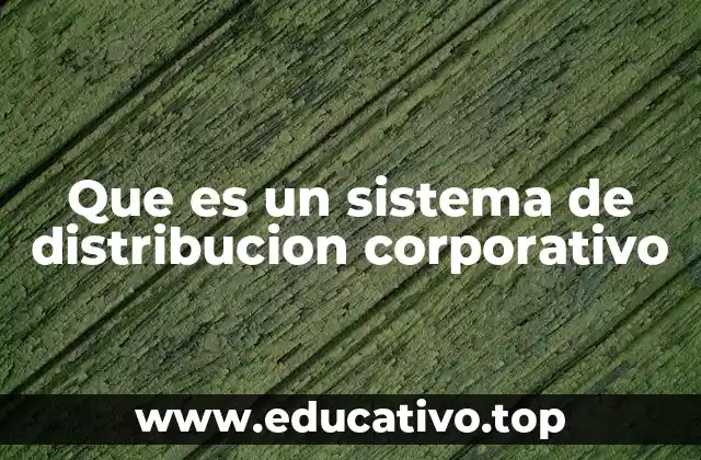 Que es un sistema de distribucion corporativo