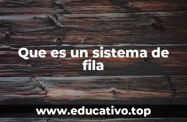 Que es un sistema de fila