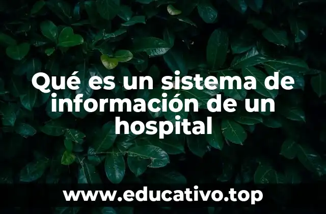 Qué es un sistema de información de un hospital