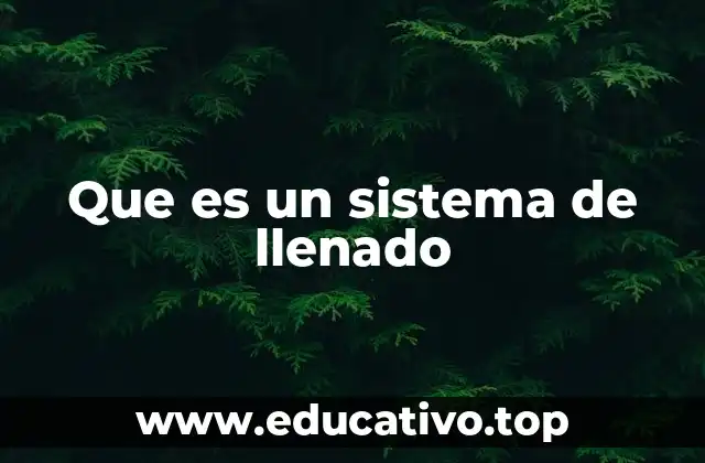 Que es un sistema de llenado