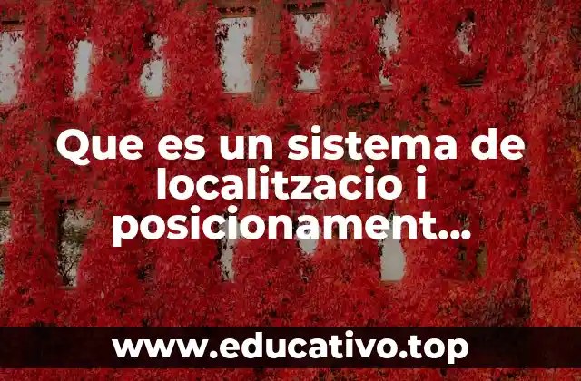 Que es un sistema de localitzacio i posicionament geografic