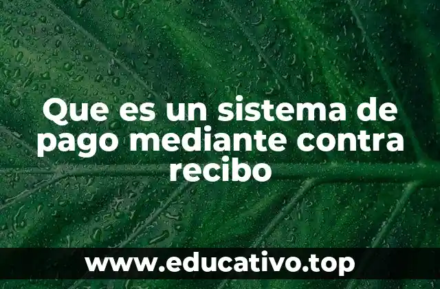 Que es un sistema de pago mediante contra recibo