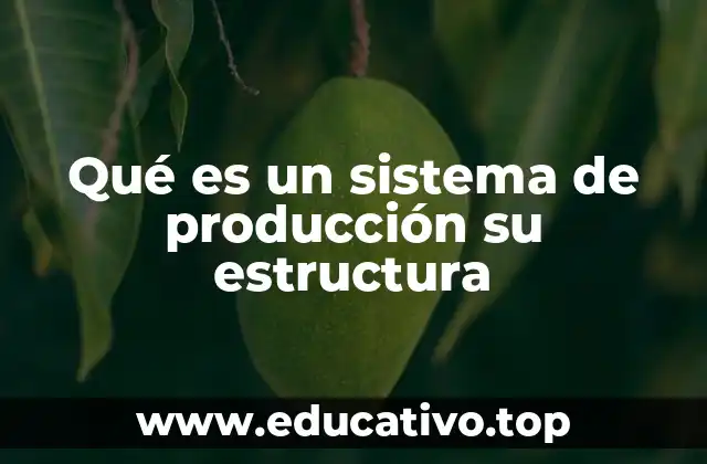 Qué es un sistema de producción su estructura