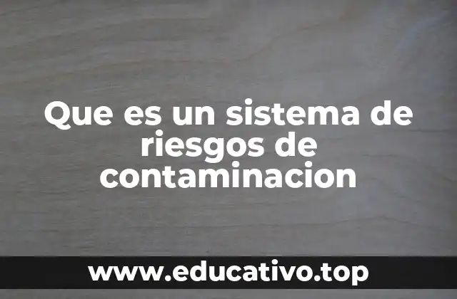 Que es un sistema de riesgos de contaminacion