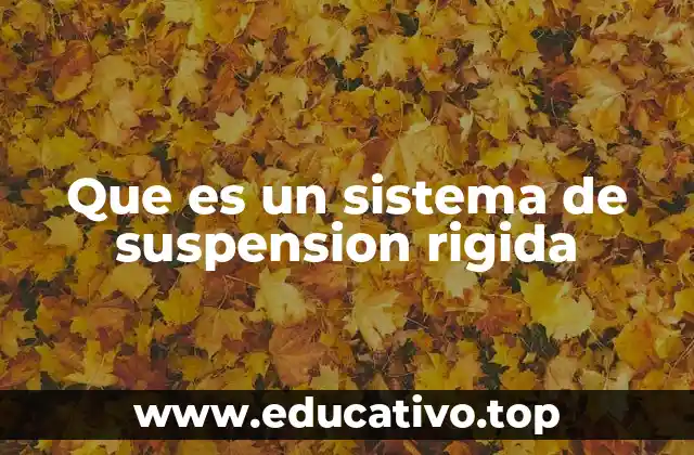 Que es un sistema de suspension rigida