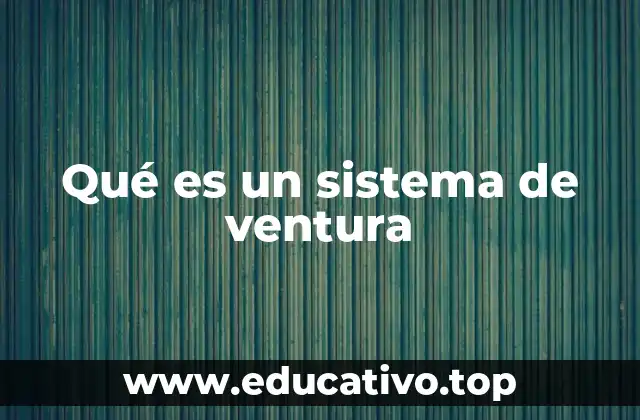 Qué es un sistema de ventura
