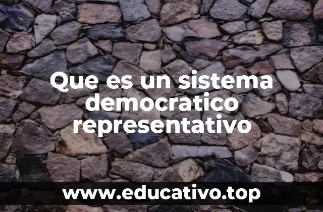 Que es un sistema democratico representativo