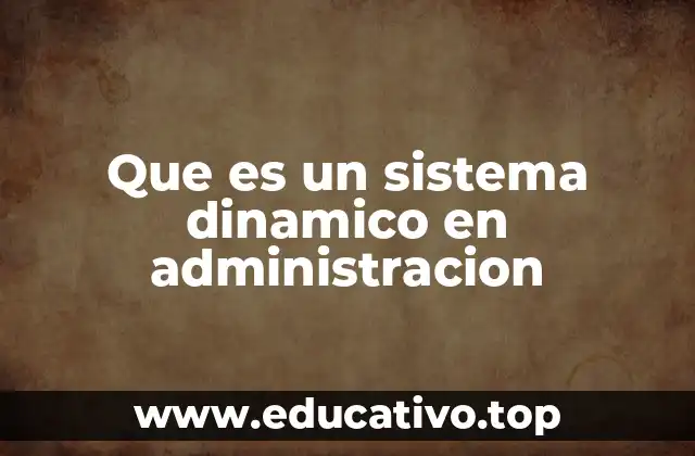 Que es un sistema dinamico en administracion