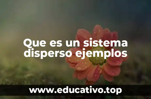 Que es un sistema disperso ejemplos