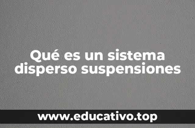 Características principales de las suspensiones