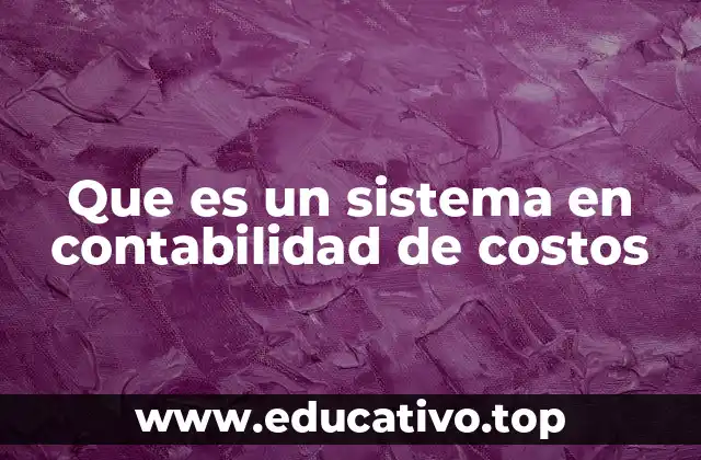 Que es un sistema en contabilidad de costos