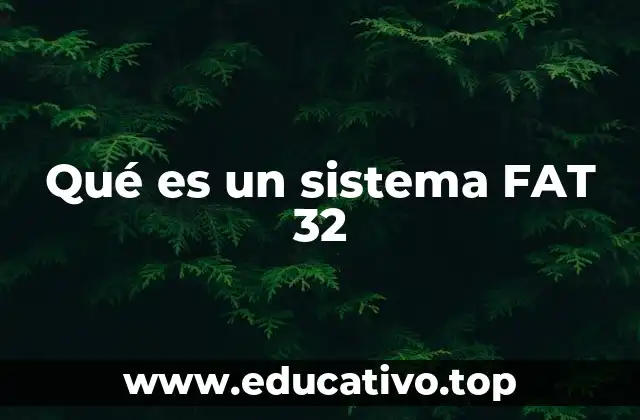 Qué es un sistema FAT 32