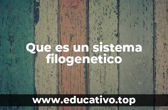 Que es un sistema filogenetico