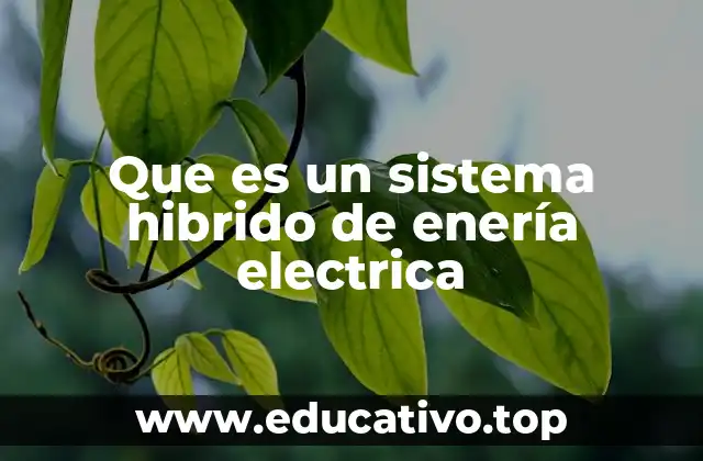 Que es un sistema hibrido de enería electrica