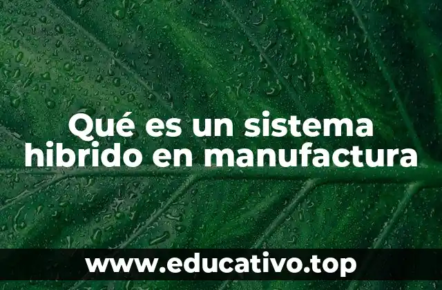 Qué es un sistema hibrido en manufactura