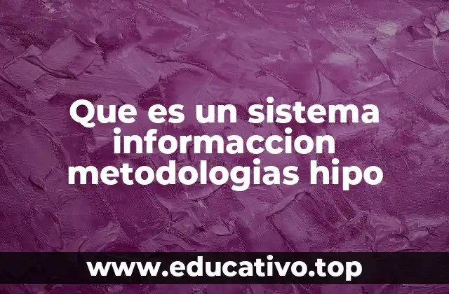 Que es un sistema informaccion metodologias hipo