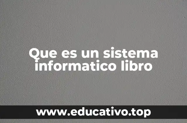 Que es un sistema informatico libro