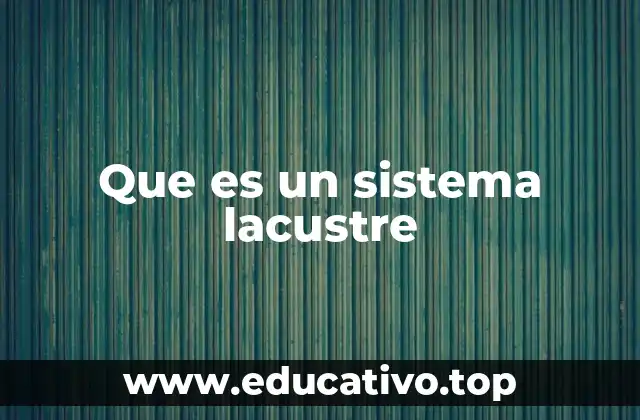 Que es un sistema lacustre