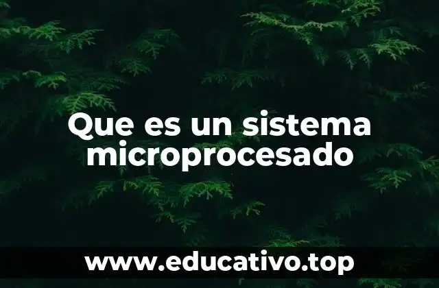 Que es un sistema microprocesado