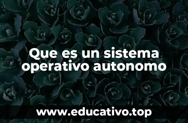 Que es un sistema operativo autonomo