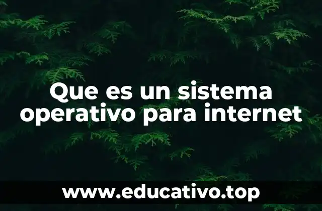 Que es un sistema operativo para internet