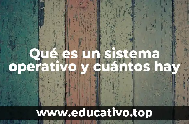 Qué es un sistema operativo y cuántos hay