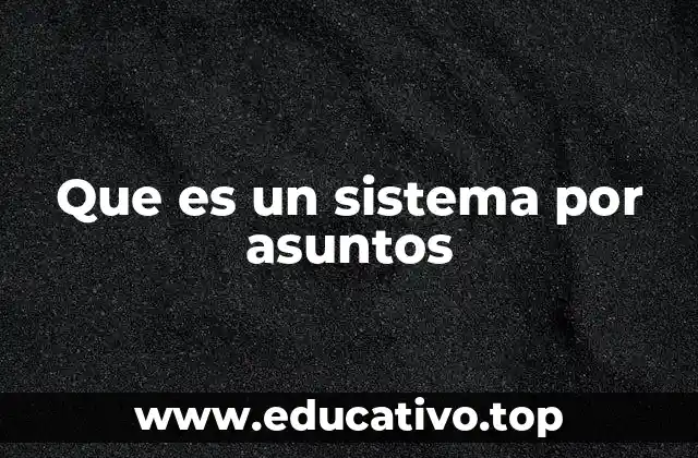 Que es un sistema por asuntos